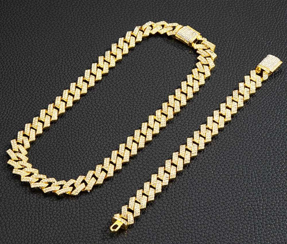 Hip Hop Jewelry Iced Out Rhinestone Coffee Bean Chain Necklace Full Diamond Pig Nose Necklaces Gold Filled Jewelry